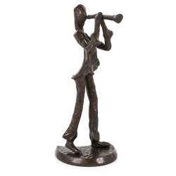Copper Figurine: Clarinet Player