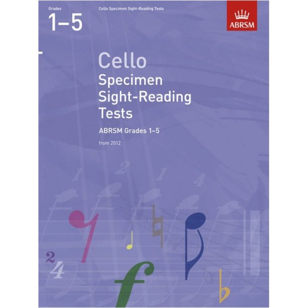 ABRSM: Cello Specimen Sight-Reading Tests - Grades 1-5 (From 2012)
