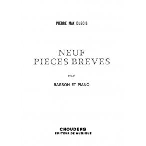 DUBOIS 9 PICES BRVES BASSON ET PIANO