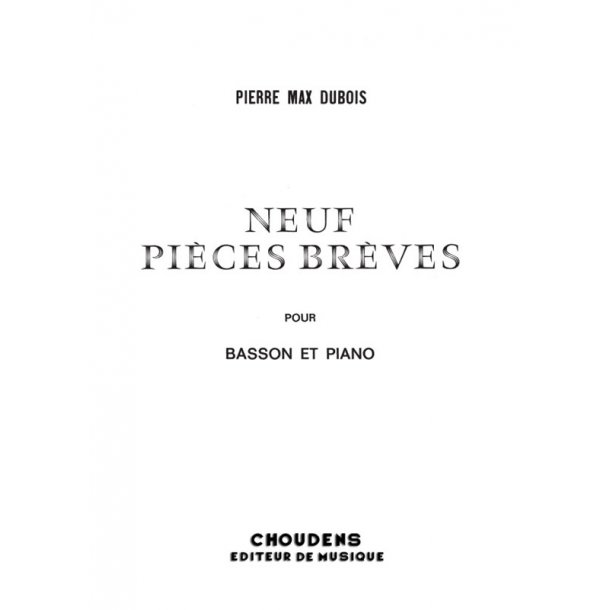 DUBOIS 9 PICES BRVES BASSON ET PIANO