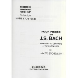 J.S. Bach: Four Pieces Adapted For The Celtic Harp/Harp With Pedals