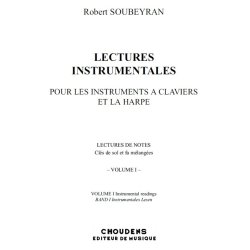 SOUBEYRAN LECTURES INSTRUMENTALES POUR LES INSTRUMENTS  CLAVIER ET LA