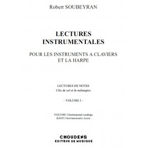 SOUBEYRAN LECTURES INSTRUMENTALES POUR LES INSTRUMENTS  CLAVIER ET LA