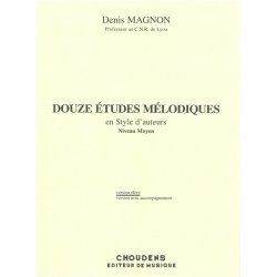 MAGNON 12 TUDES MLODIQUES LIVRE DU MATRE AVEC ACCOMPAGNEMENT SOLFG