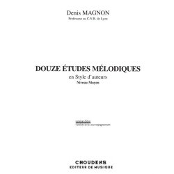 MAGNON 12 TUDES MLODIQUES LIVRE DE L'LVE SANS ACCOMPAGNEMENT SOLF