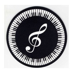 Mouse Mat: Treble Clef And Keyboard Design