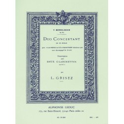 Felix Jacob Ludwig Mendelssohn Bartholdy: Duo concertant Op.114 (Clarinets 2)