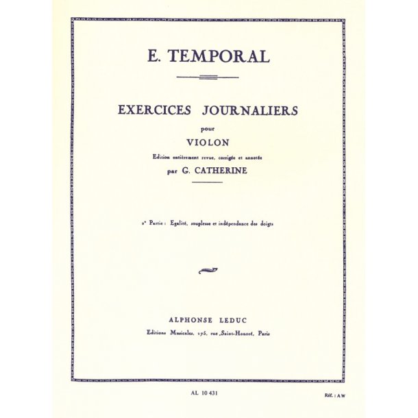 Temporal: Exercices journaliers Vol.2 (Violin solo)