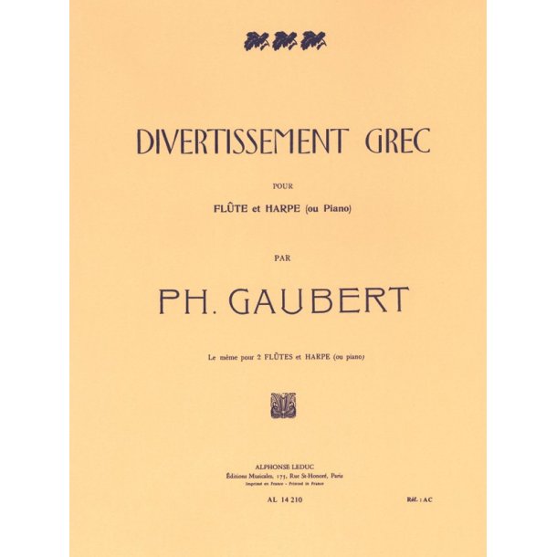 Philippe Gaubert: Divertissement grec (Flute & Piano)