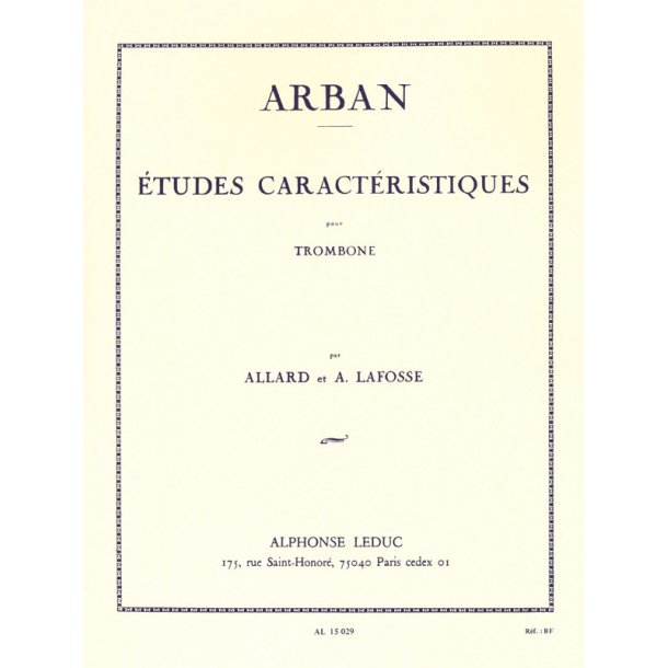 Jean Baptiste Arban: Etudes caract&eacute;ristiques (Trombone solo)