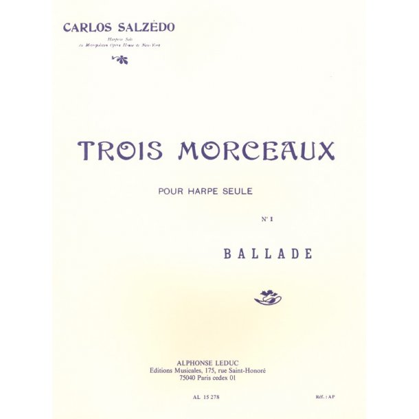 Salzedo 3 Morceaux No1 Ballade Harp