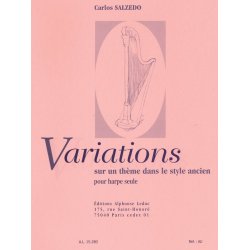 Carlos L&eacute;on Salz&eacute;do: Variations sur un Th&egrave;me dans le Style ancien, 3 Pi&egrave;ces (Harp solo)
