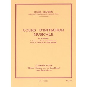 Hansen Cours D'initiation Musicale En 20 Lecons Cle De Sol Book