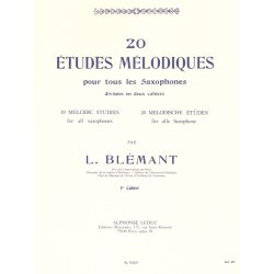 L. Bl&eacute;mant: 20 Etudes m&eacute;lodiques Vol.1 (Saxophone solo)