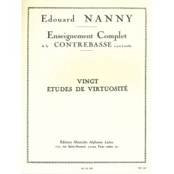 Edouard Nanny: 20 Etudes de Virtuosit&eacute; (Double Bass solo)