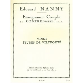 Edouard Nanny: 20 Etudes de Virtuosité (Double Bass solo)