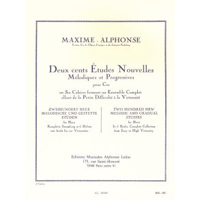 Maxime-Alphonse: 200 Etudes nouvelles Vol.5: 20 Etudes très difficiles (Horn solo)