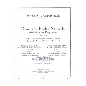 Maxime-Alphonse: 200 Etudes nouvelles Vol.2: 40 Etudes faciles (Horn solo)