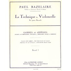 Paul Bazelaire: Cello Method - Scales And Arpeggios, Volume 1