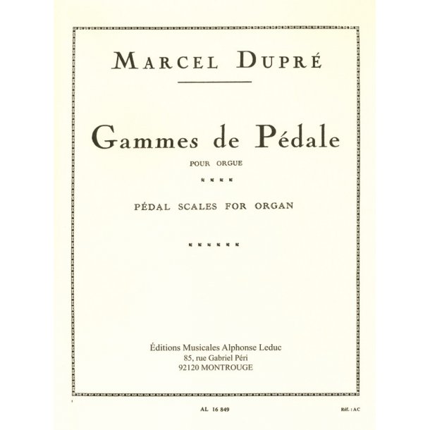 Marcel Dupr&eacute;: Gammes de P&eacute;dale (Organ)