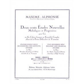 Maxime-Alphonse: 200 Etudes Nouvelles Vol.1 - 70 Etudes Très Faciles (Horn)