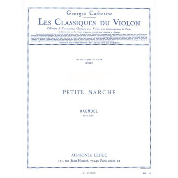 Georg Friedrich Handel: Petite Marche (Classiques No.319) (Violin & Piano)