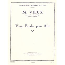 Maurice Vieux: 20 Etudes (Viola solo)