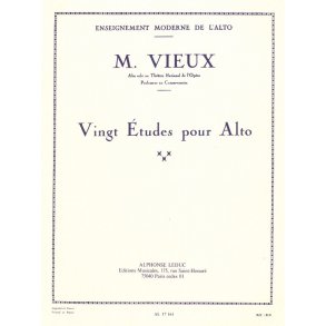 Maurice Vieux: 20 Etudes (Viola solo)