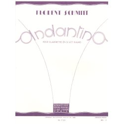 Florent Schmitt: Andantino Op.30 No.1 (Clarinet And Piano)