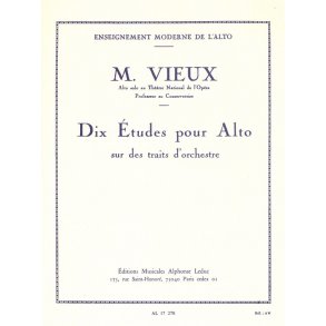 Maurice Vieux: 10 Etudes Pour Alto Sur Des Traits d'Orchestre (Viola)