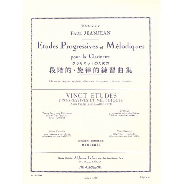 Paul Jeanjean: Etudes progressives et m&eacute;lodiques Vol.1 (Clarinet solo)