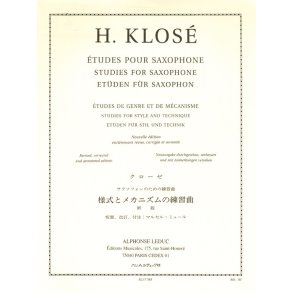 Hyacinthe Klosé: Studies for style and technique (Saxophone)