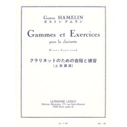C. Hamelin: Gammes et Exercices (Cours sup&eacute;rieurs) (Clarinet solo)
