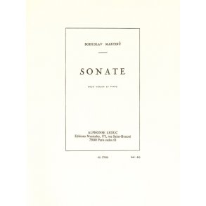 Bohuslav Martinu: Sonata No.1, H182 (Violin & Piano)