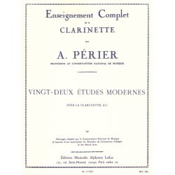 Auguste P&eacute;rier: 22 Etudes modernes (Clarinet solo)