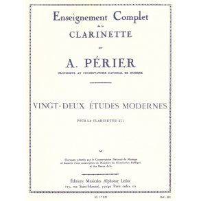 Auguste Périer: 22 Etudes modernes (Clarinet solo)