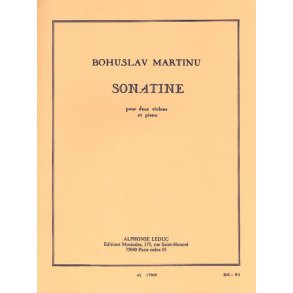 Bohuslav Martinu: Sonatine Pour Deux Violons Et Piano