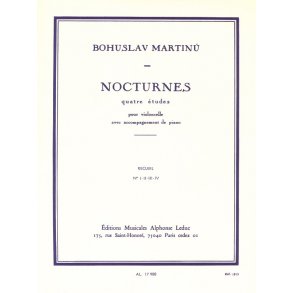 Bohuslav Martinu: 4 Nocturnes H189 (Cello & Piano)