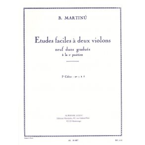 Bohuslav Martinu: Etudes faciles à deux Violons H191, Vol.1 (Violins 2)
