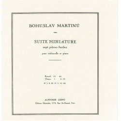 Bohuslav Martinu: Suite miniature H192, No.1 (Cello & Piano)