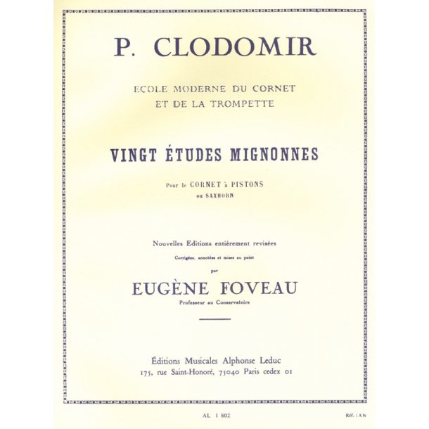 P. Clodomir: 20 Etudes mignonnes Op.18 (Trumpet solo)