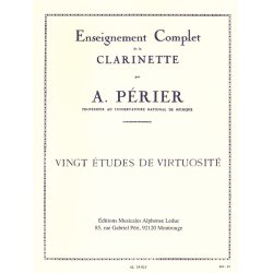 Auguste P&eacute;rier: 20 Etudes de Virtuosit&eacute; (Clarinet solo)