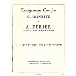 Auguste Périer: 20 Etudes de Virtuosité (Clarinet solo)