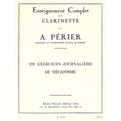 Auguste P&eacute;rier: 331 Exercices journaliers de M&eacute;canisme (Clarinet solo)
