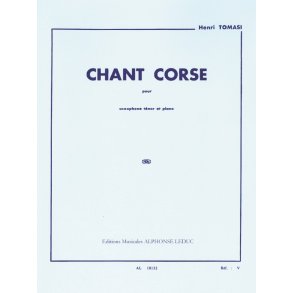 Henri Tomasi: Chant corse (Saxophone-Tenor & Piano)