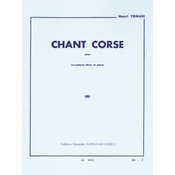 Henri Tomasi: Chant corse (Saxophone-Tenor & Piano)