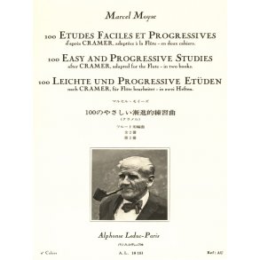 Marcel Moÿse: 100 Etudes faciles et progressives d'après Cramer Vol.2 (Flute solo)