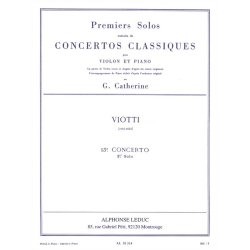 Viotti Premiers Solos Concertos Classiques No 13 (Catherine) Vln/Pf Bk