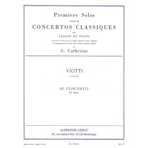 Viotti Premiers Solos Concertos Classiques No 13 (Catherine) Vln/Pf Bk