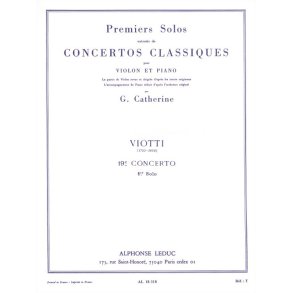 Viotti Premiers Solos Concertos Classiques No 19 (Catherine) Vln/Pf Bk